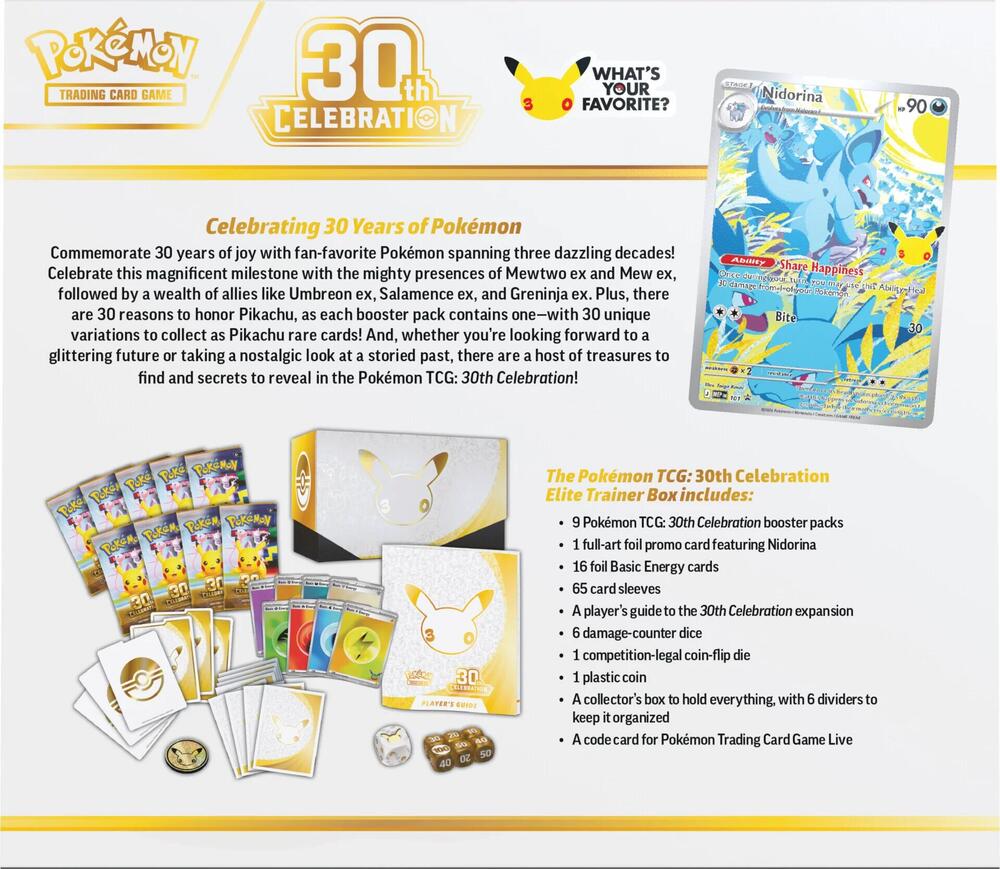 Pokemon 30th Celebration Elite Trainer Box