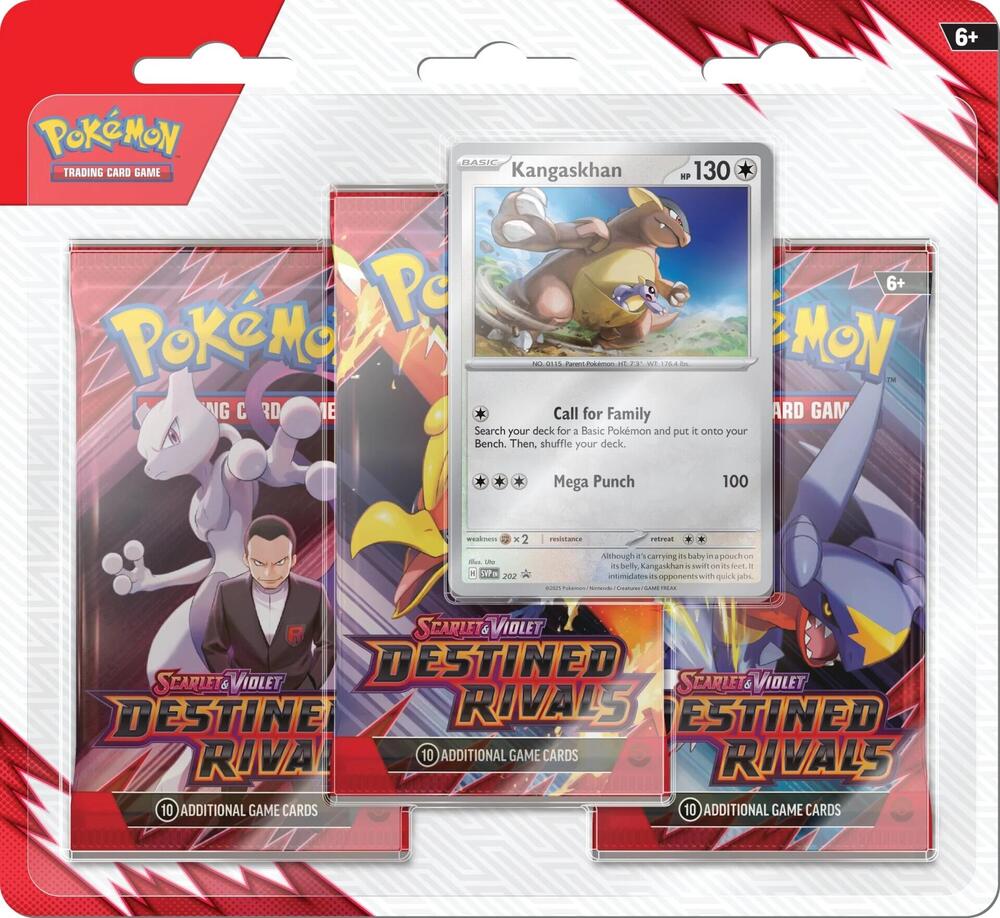 Pokemon Destined Rivals 3 Pack Blister Kangaskhan Promo