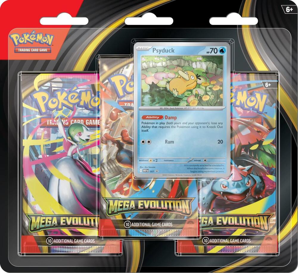 Pokemon Mega Evolution 3 Pack Blister Psyduck