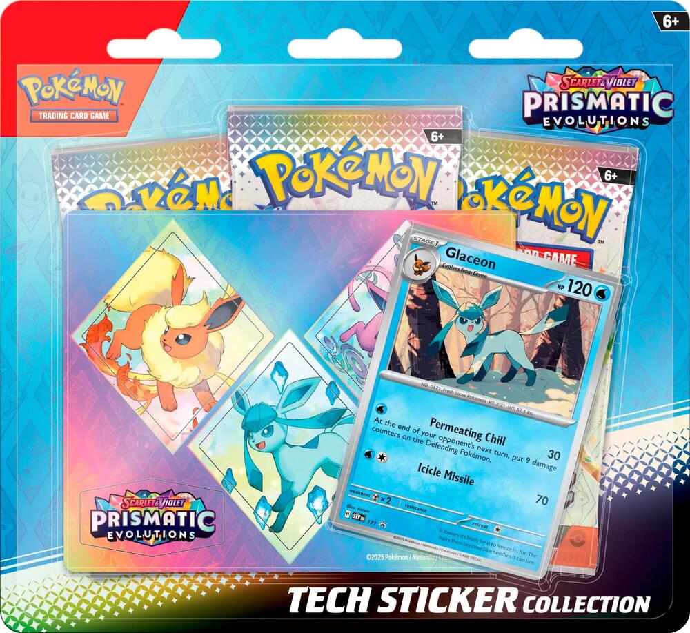 Pokemon Prismatic Evolutions Tech Sticker Collection RANDOM ART - SV: Prismatic Evolutions