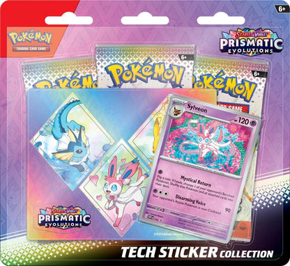 Pokemon Prismatic Evolutions Tech Sticker Collection RANDOM ART - SV: Prismatic Evolutions
