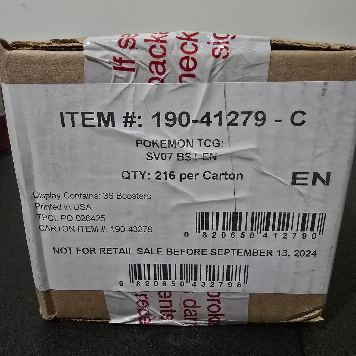 Pokemon Stellar Crown Booster Box CASE - SV07