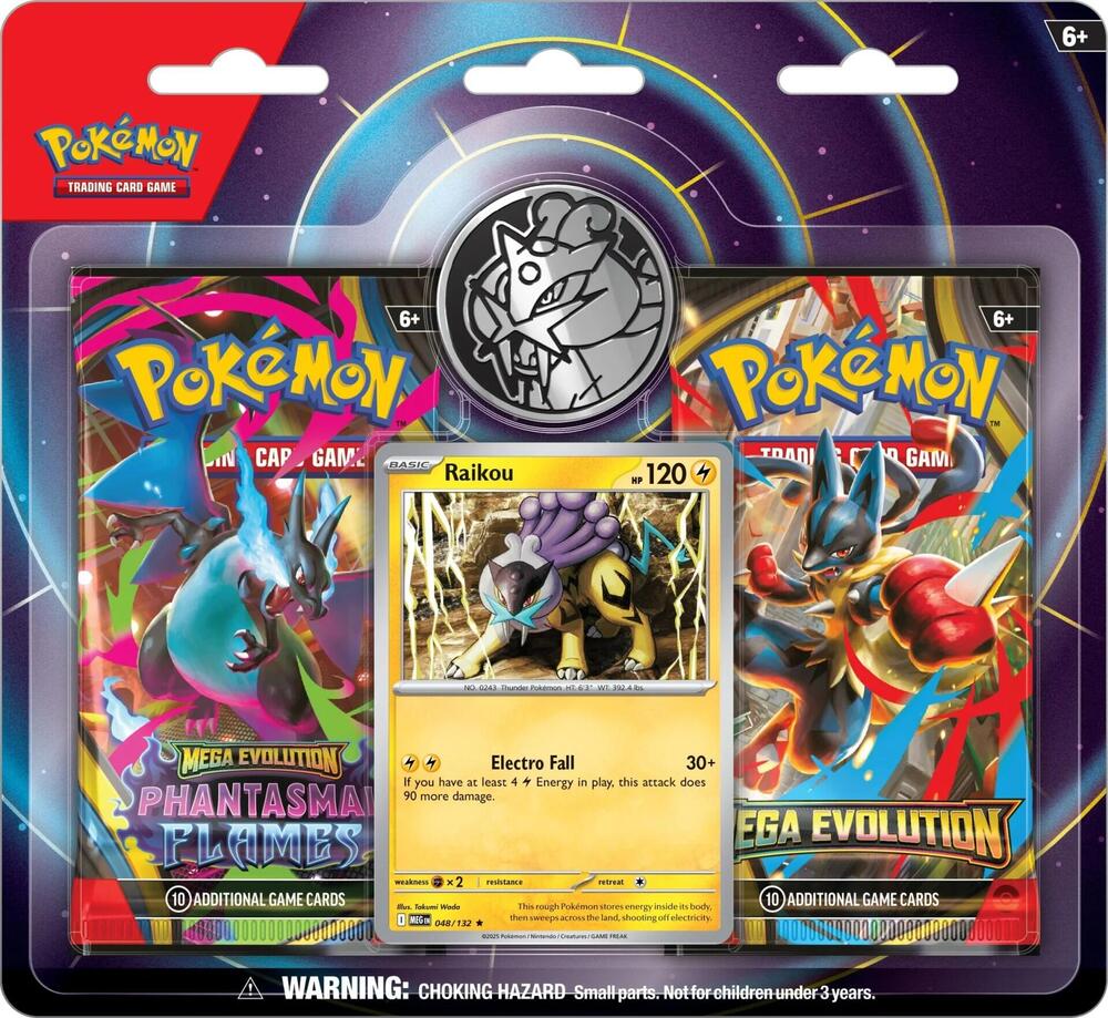Pokemon 2-Pack Blister [Raikou] Phantasmal Flames Mega Evolutions