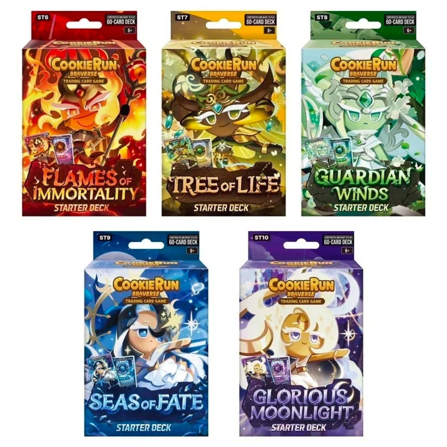 CookieRun Braverse TCG Legendary Cookie Starter Deck Set of 5 English