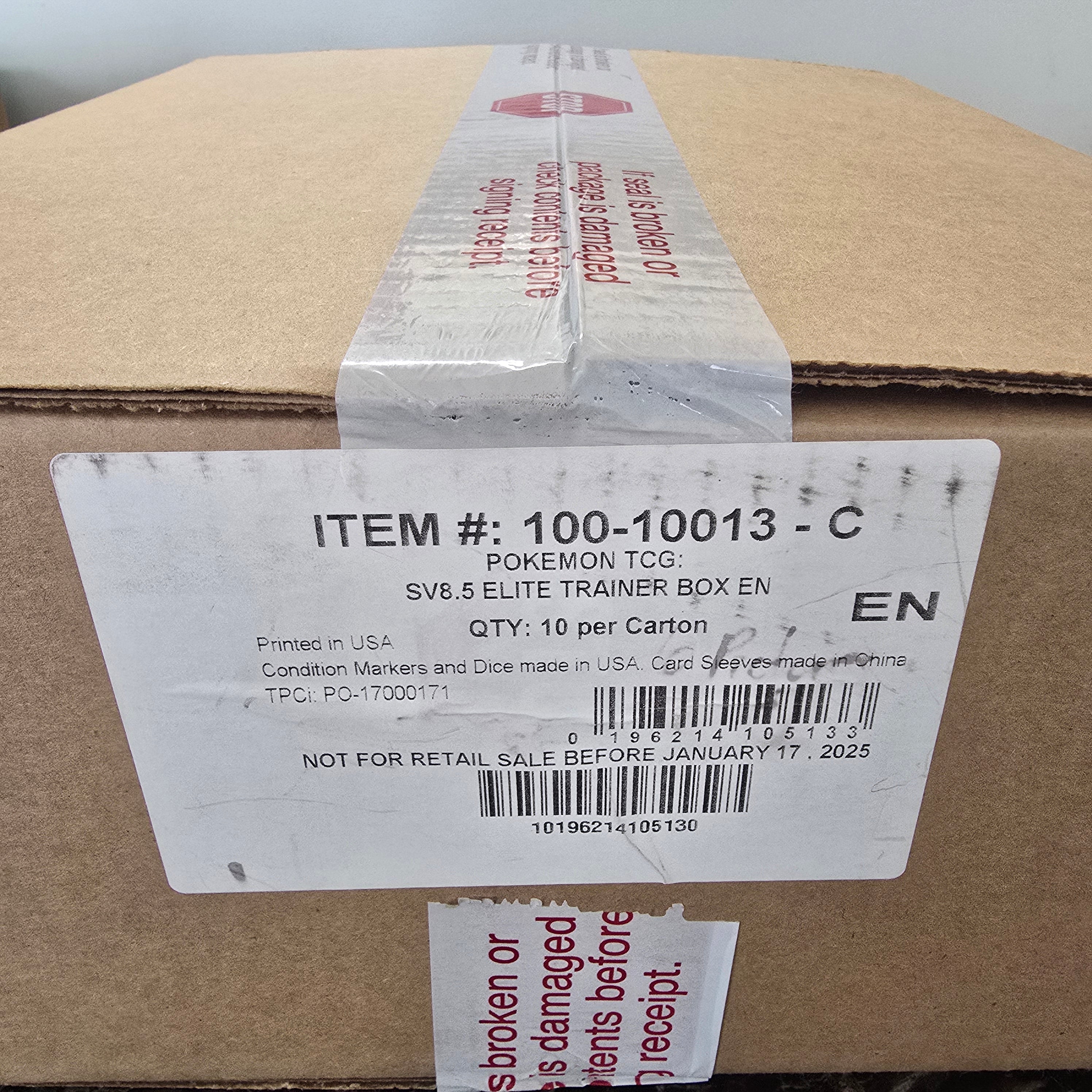 Pokemon Prismatic Evolutions Elite Trainer Box Case- ETB