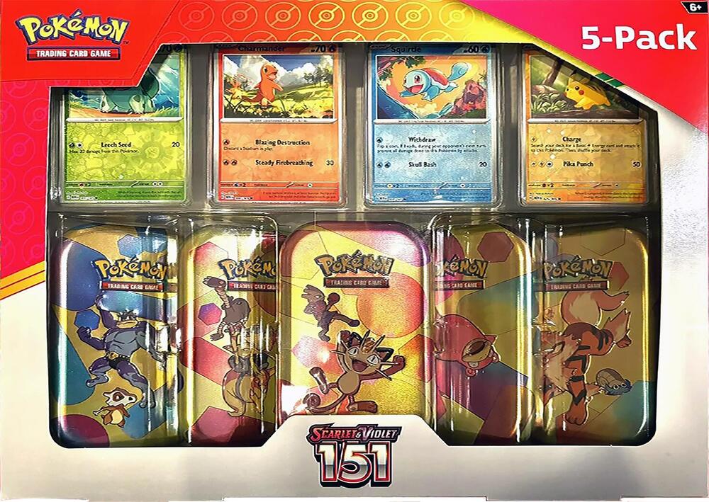 Pokemon 151 Costco Pokemon Scarlet & Violet 151 Mini Tin 5-pack RANDOM ART