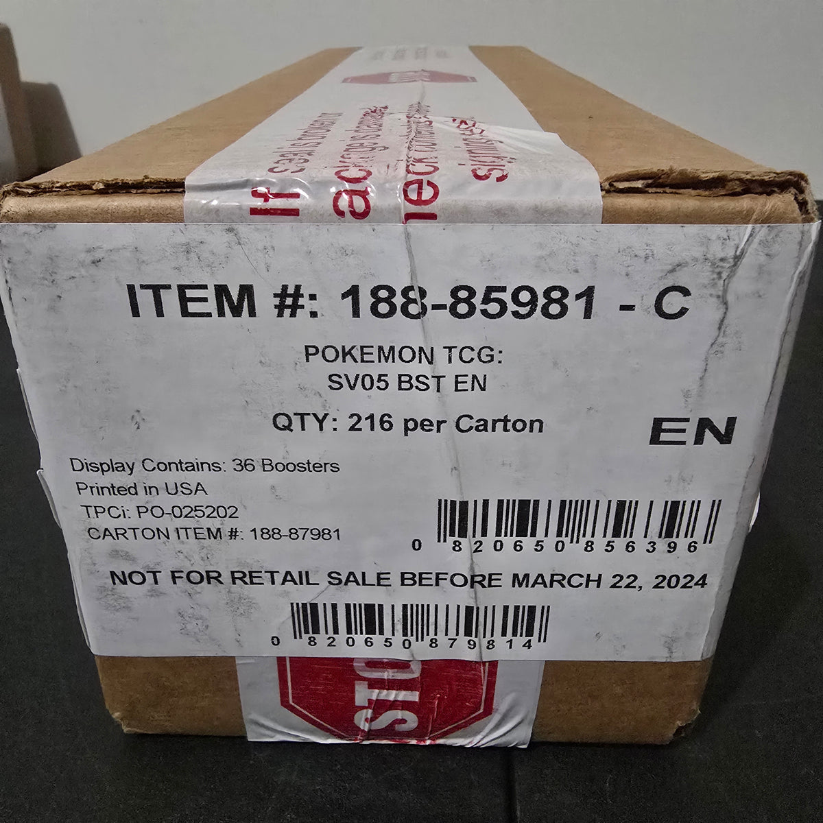 Pokemon Temporal Forces Booster Box CASE - SV05