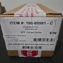 Pokemon Temporal Forces Booster Box CASE - SV05