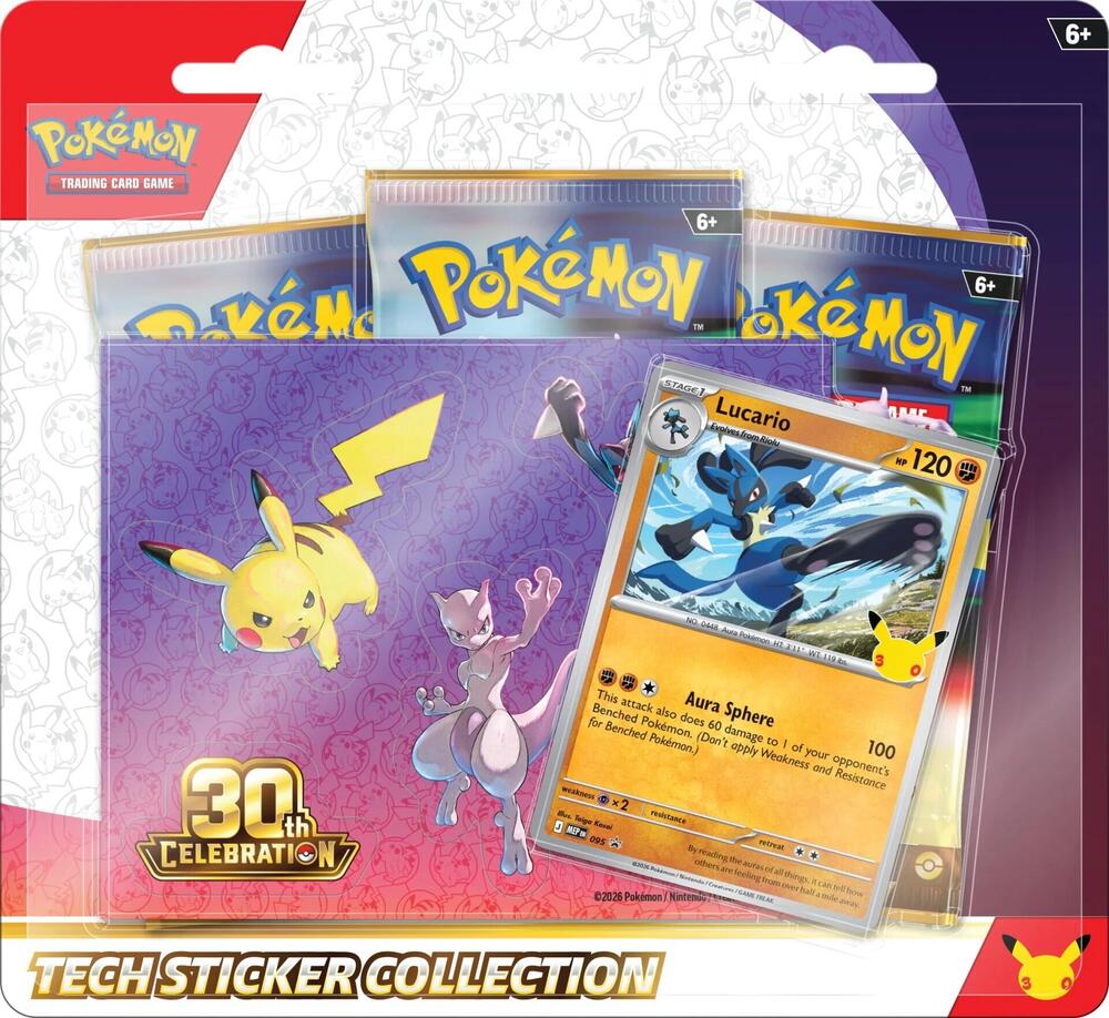 Pokemon 30th Celebration Tech Sticker Collection [Lucario]