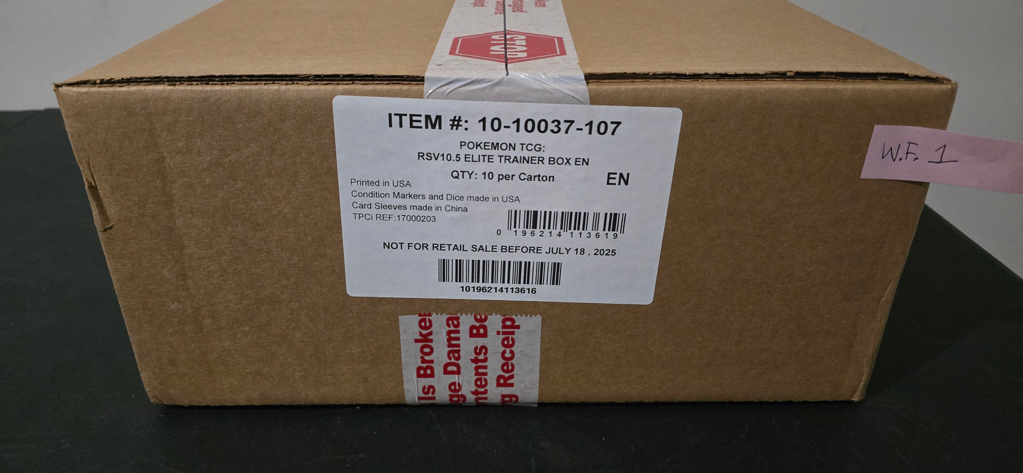 Pokemon White Flare Elite Trainer Box CASE- ETB